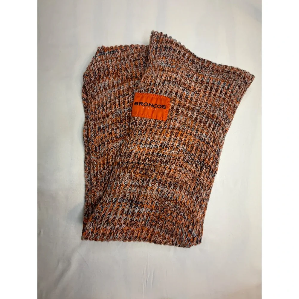 Denver Broncos NFL Marled Knit Infinity Scarf Orange Blue White One Size